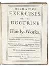 MOXON, JOSEPH. Mechanick Exercises; or, The Doctrine of Handy-Works.  Vol. 1 (of 2).  1693(-94).  Lacks frontispiece and 3 part titles.